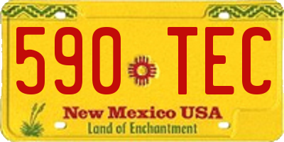 NM license plate 590TEC
