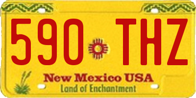 NM license plate 590THZ