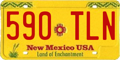 NM license plate 590TLN