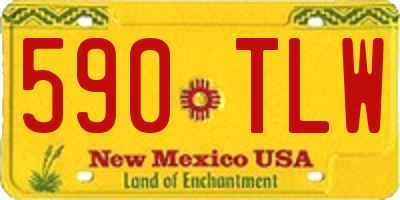 NM license plate 590TLW