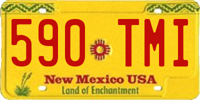 NM license plate 590TMI