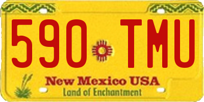 NM license plate 590TMU