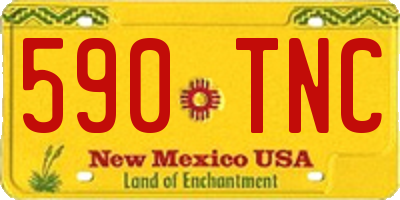 NM license plate 590TNC