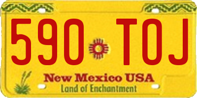 NM license plate 590TOJ