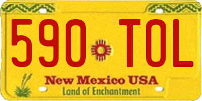 NM license plate 590TOL
