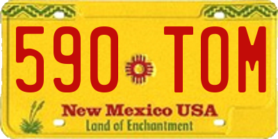 NM license plate 590TOM