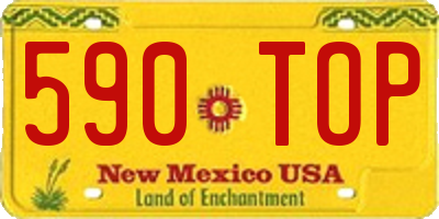 NM license plate 590TOP