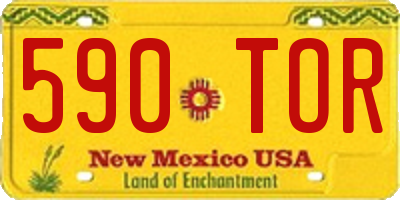 NM license plate 590TOR