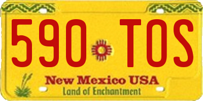 NM license plate 590TOS