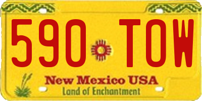 NM license plate 590TOW
