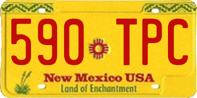 NM license plate 590TPC