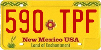 NM license plate 590TPF