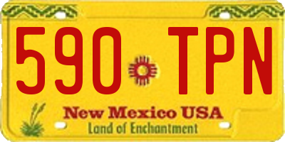 NM license plate 590TPN