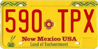 NM license plate 590TPX