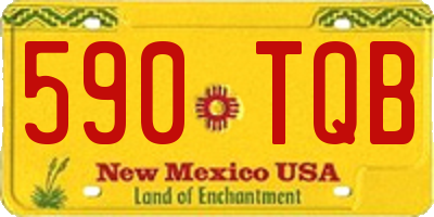 NM license plate 590TQB