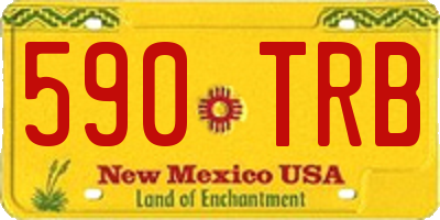 NM license plate 590TRB