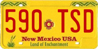 NM license plate 590TSD