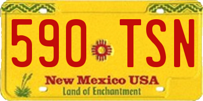 NM license plate 590TSN