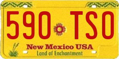 NM license plate 590TSO