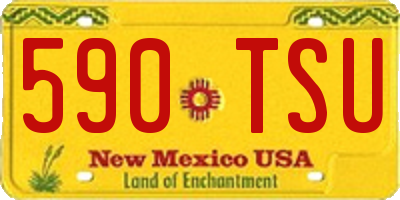 NM license plate 590TSU