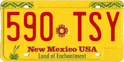 NM license plate 590TSY
