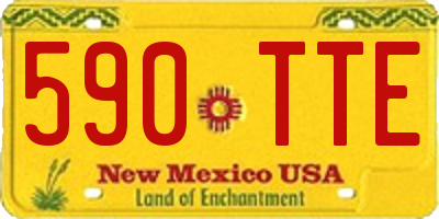 NM license plate 590TTE