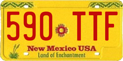NM license plate 590TTF