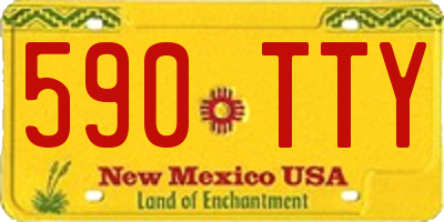 NM license plate 590TTY