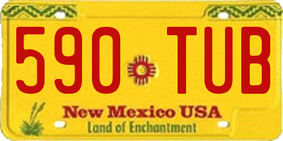 NM license plate 590TUB