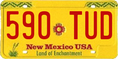 NM license plate 590TUD