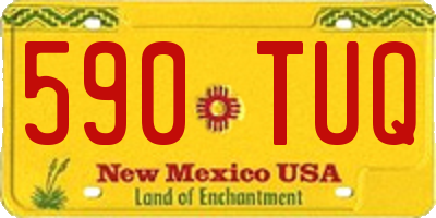 NM license plate 590TUQ