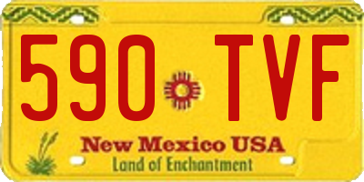 NM license plate 590TVF