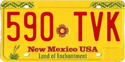 NM license plate 590TVK