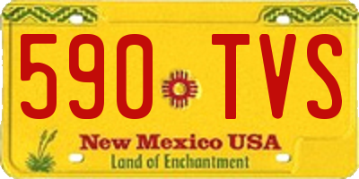 NM license plate 590TVS