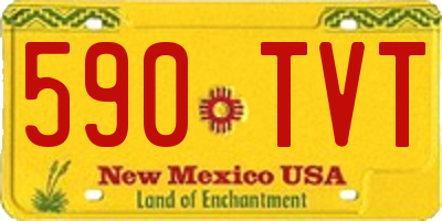 NM license plate 590TVT