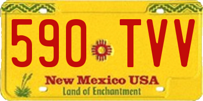 NM license plate 590TVV