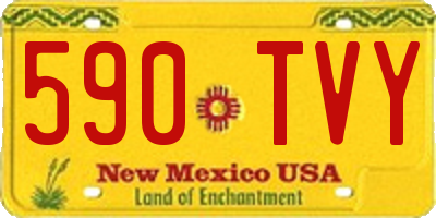 NM license plate 590TVY