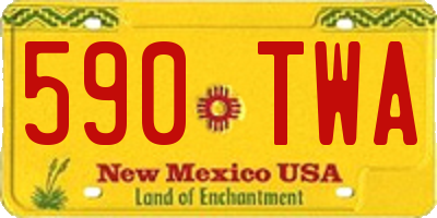 NM license plate 590TWA