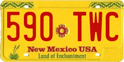 NM license plate 590TWC
