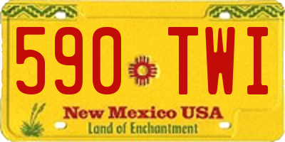 NM license plate 590TWI
