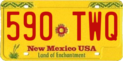 NM license plate 590TWQ