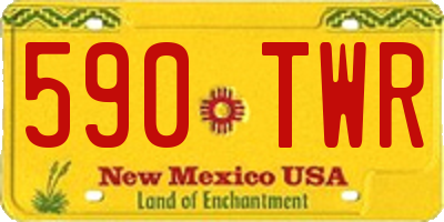 NM license plate 590TWR