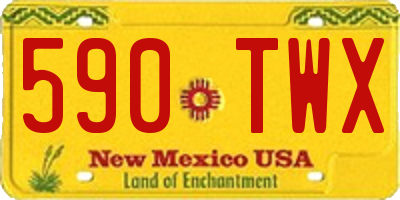 NM license plate 590TWX
