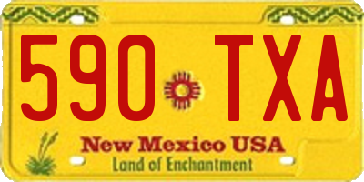 NM license plate 590TXA