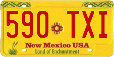 NM license plate 590TXI