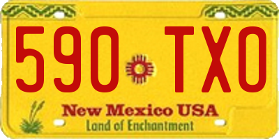 NM license plate 590TXO