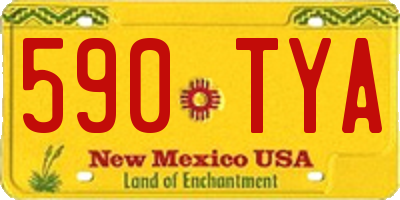 NM license plate 590TYA