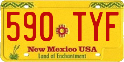 NM license plate 590TYF