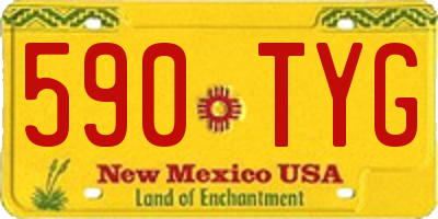 NM license plate 590TYG