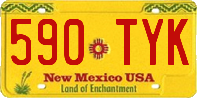 NM license plate 590TYK